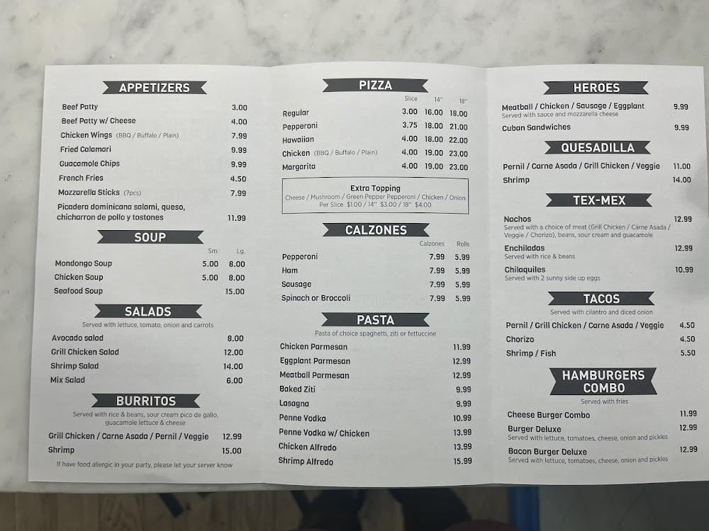 Picazo's Pizza & Restaurant Place Corp Menu image 4